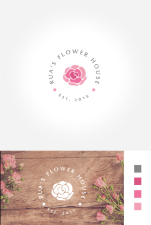 Rua's Flower Haus Est. 2015 | Logo Design by Birdcage