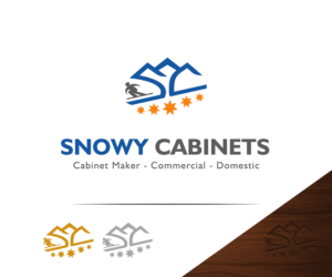 Snowy Cabinets  Commercial - Domestic | Logo Design by Rawrandrawr