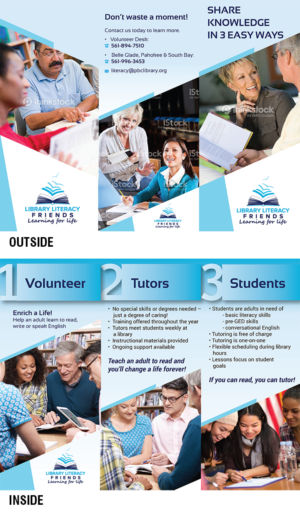 Adult Literacy Program - flyer to attract volunteers and students | Diseño de Flyer por OMSPlus Creative Solutions