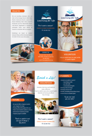 Adult Literacy Program - flyer to attract volunteers and students | Diseño de Flyer por alex989