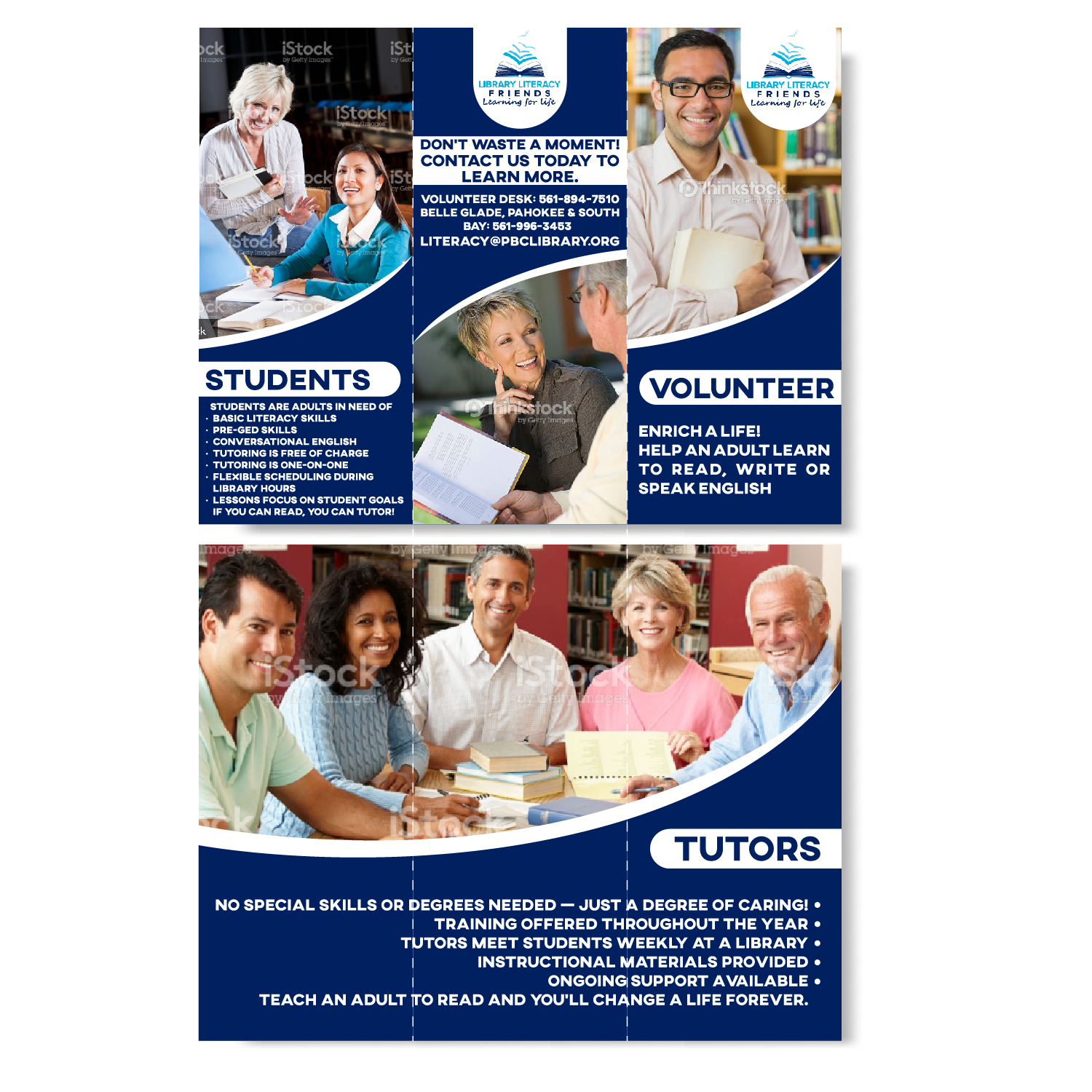 Diseño de Flyer por Krisdesign para Library Literacy Friends | Diseño #17927721