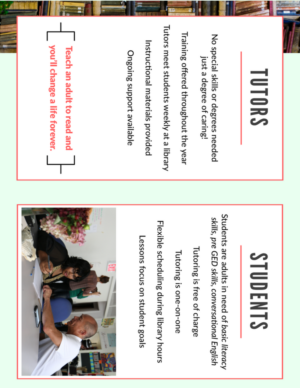 Flyer Design by Taylor Ziegler for Library Literacy Friends | Design: #17844570