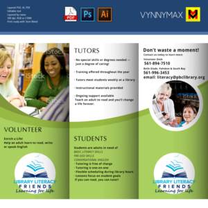 Diseño de Flyer por VynnyMax para Library Literacy Friends | Diseño #18043407