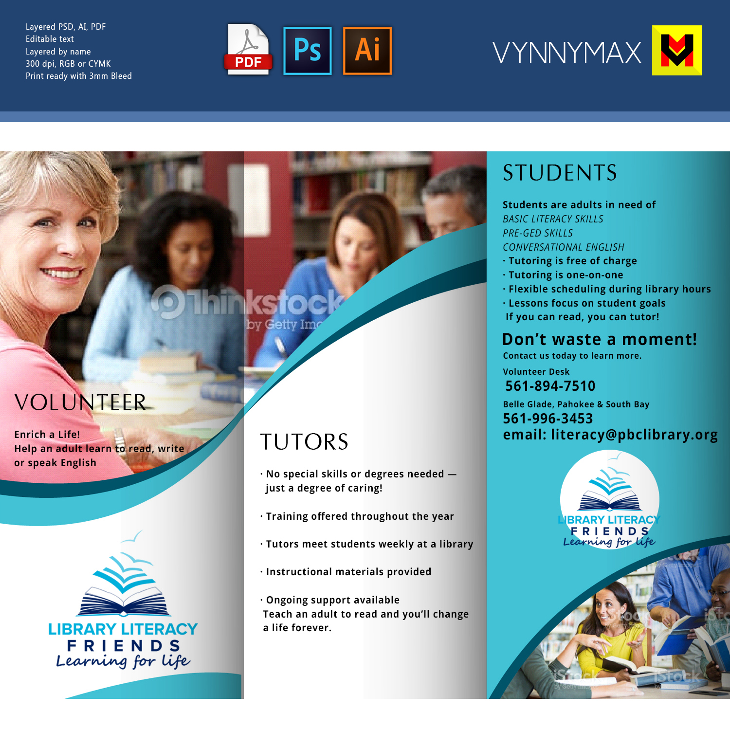 Flyer-Design von VynnyMax für Library Literacy Friends | Design #18043408