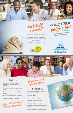 Adult Literacy Program - flyer to attract volunteers and students | Flyer Design by Tatlin