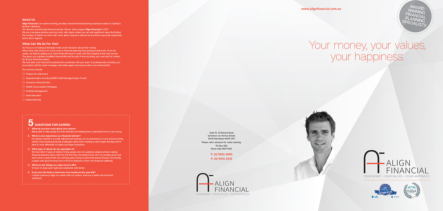 Brochure Design by andrew3344 for Align Financial | Design #17862525