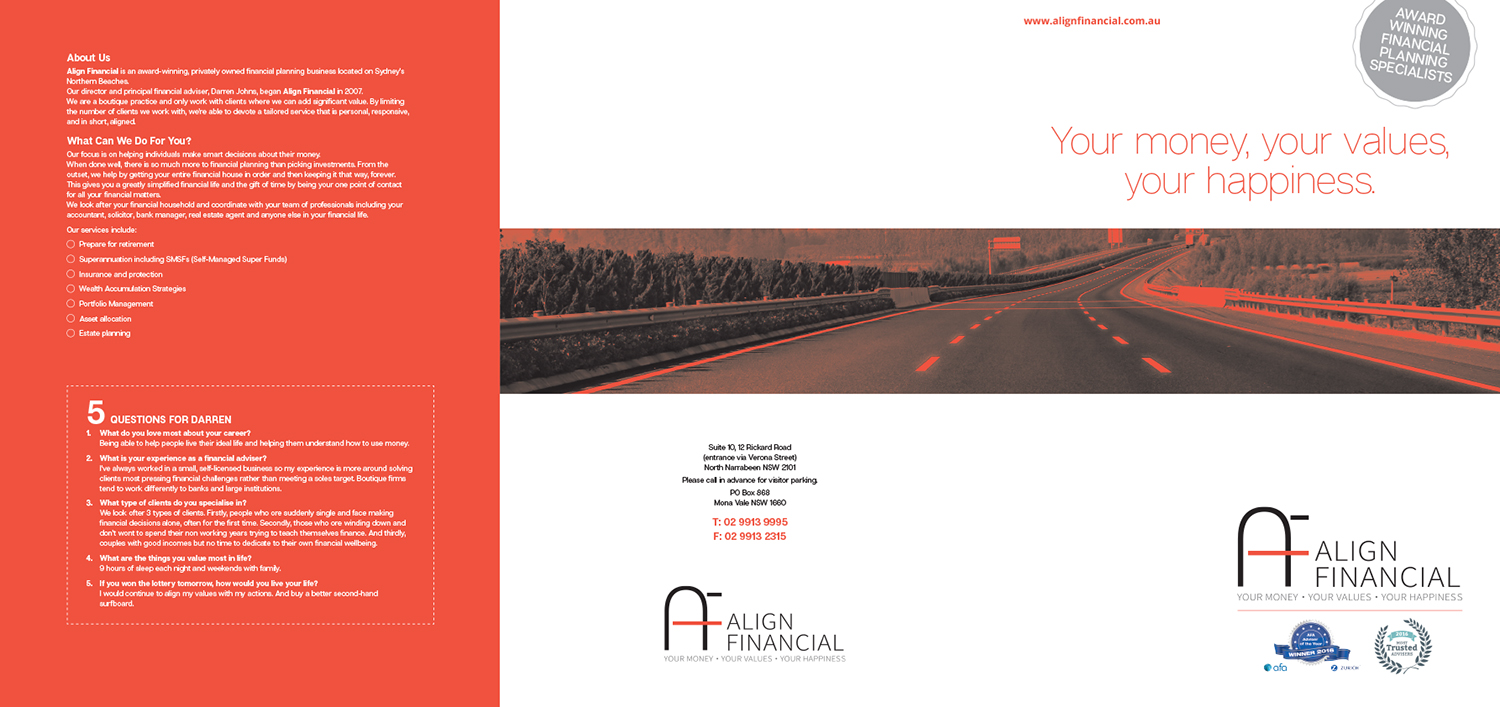 Design de Brochure par andrew3344 pour Align Financial | Design #18188667