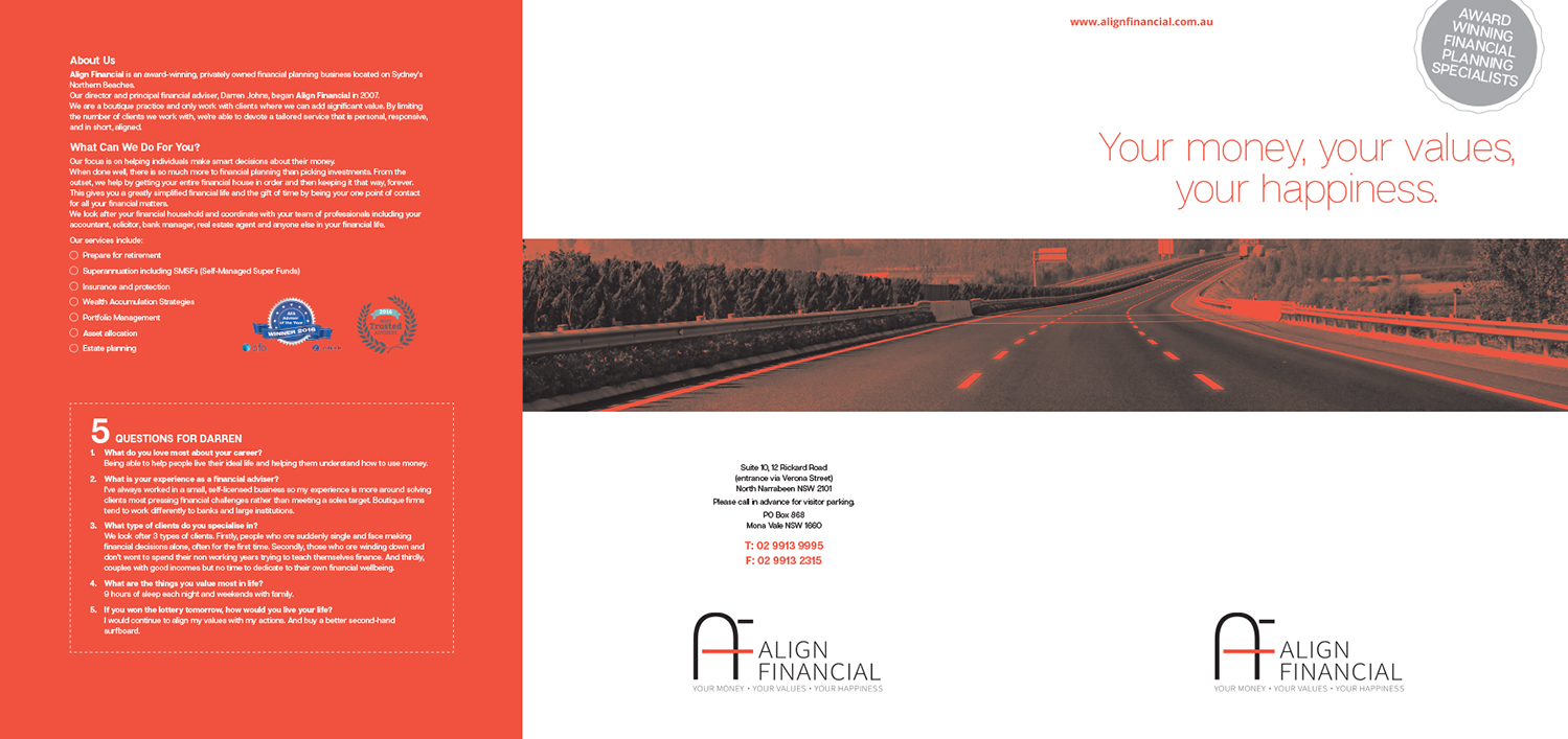 Brochure Design by andrew3344 for Align Financial | Design #18188757