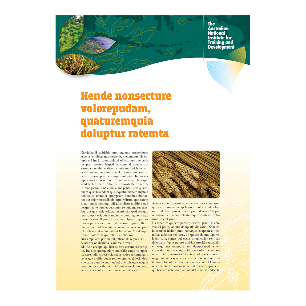 Diseño de Revista por Akhter Rasool para Australian National Institute for Training and Development | Diseño #18052859