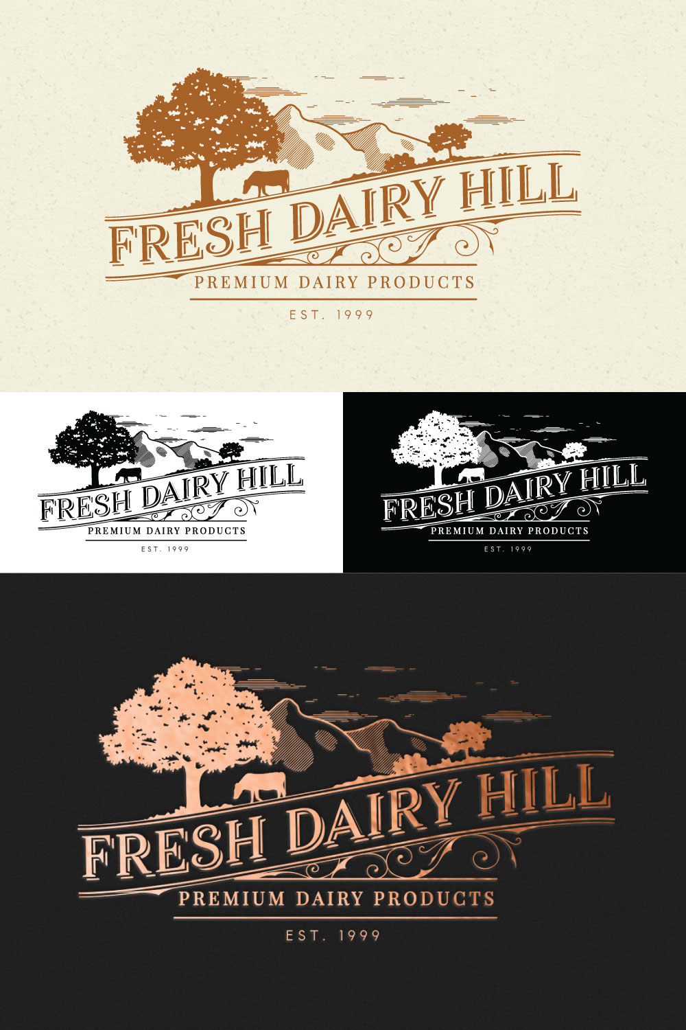 Logo Design by 91.kremena.petrova for Fresh Dairy Hill (m) Sdn. Bhd. | Design #17924032