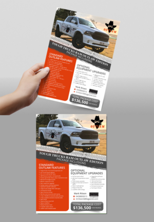Dodge RAM brochure for Tough Trucks | Flyer Design by ecorokerz