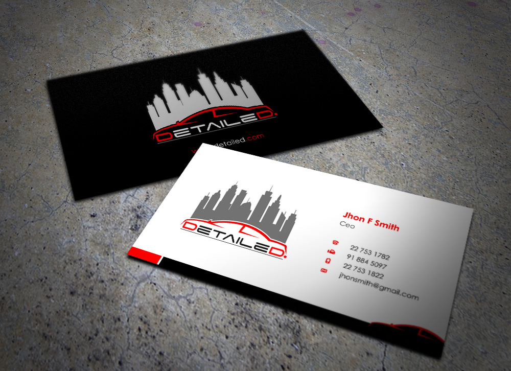 Diseño de Tarjeta de Presentación por Eggo May P para Detailed. | Diseño #2805763