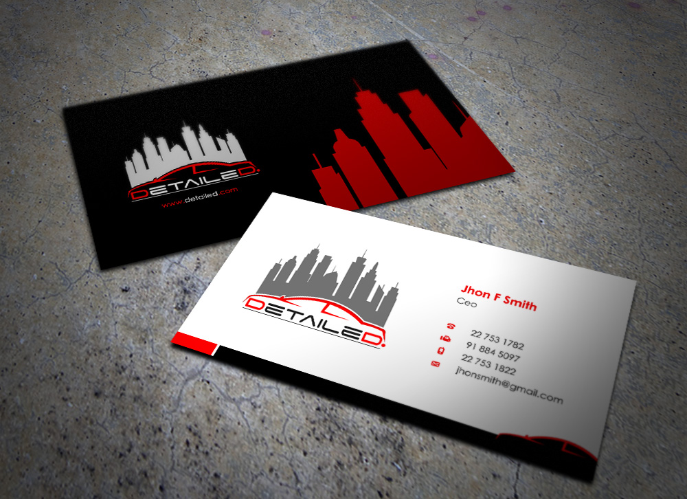 Diseño de Tarjeta de Presentación por Eggo May P para Detailed. | Diseño #2805765