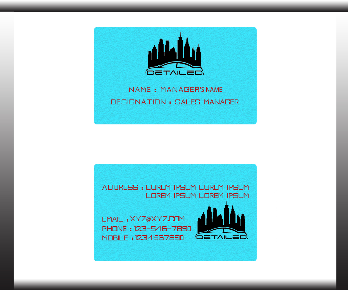 Design de Carte de Visite par DesignzRush pour Detailed. | Design #2770013