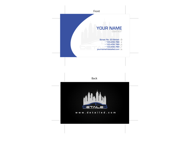 Diseño de Tarjeta de Presentación por AMBOGEStudios para Detailed. | Diseño #2759867