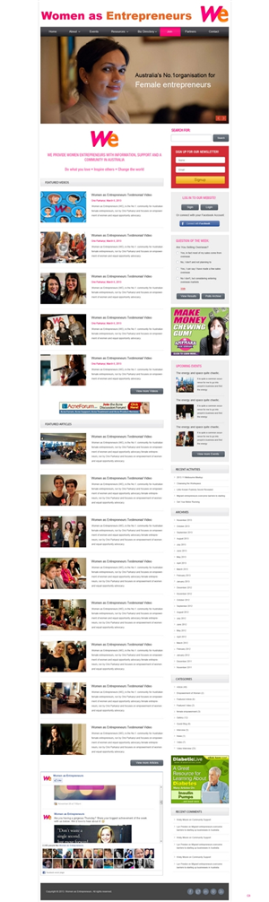 Wordpress Design by pb for Women as Entrepreneurs | Design: #2770557