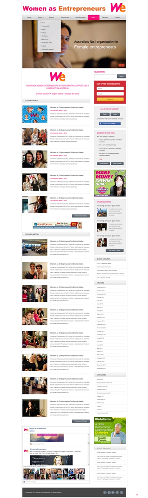 Wordpress Design by pb for Women as Entrepreneurs | Design: #2770596