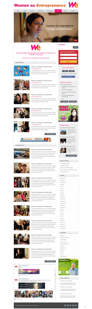 Wordpress Design by pb for Women as Entrepreneurs | Design: #2770601