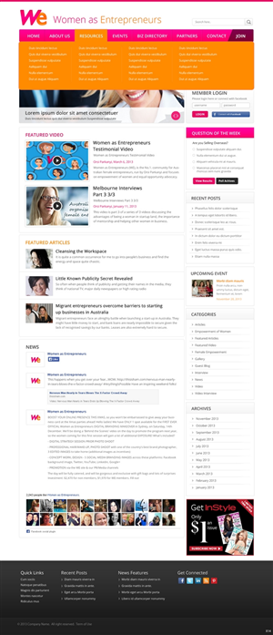 Wordpress Design by pb for Women as Entrepreneurs | Design: #2776035