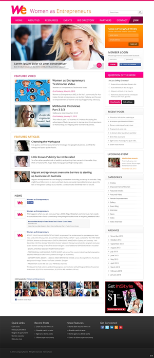 Wordpress Design by pb for Women as Entrepreneurs | Design: #2776043