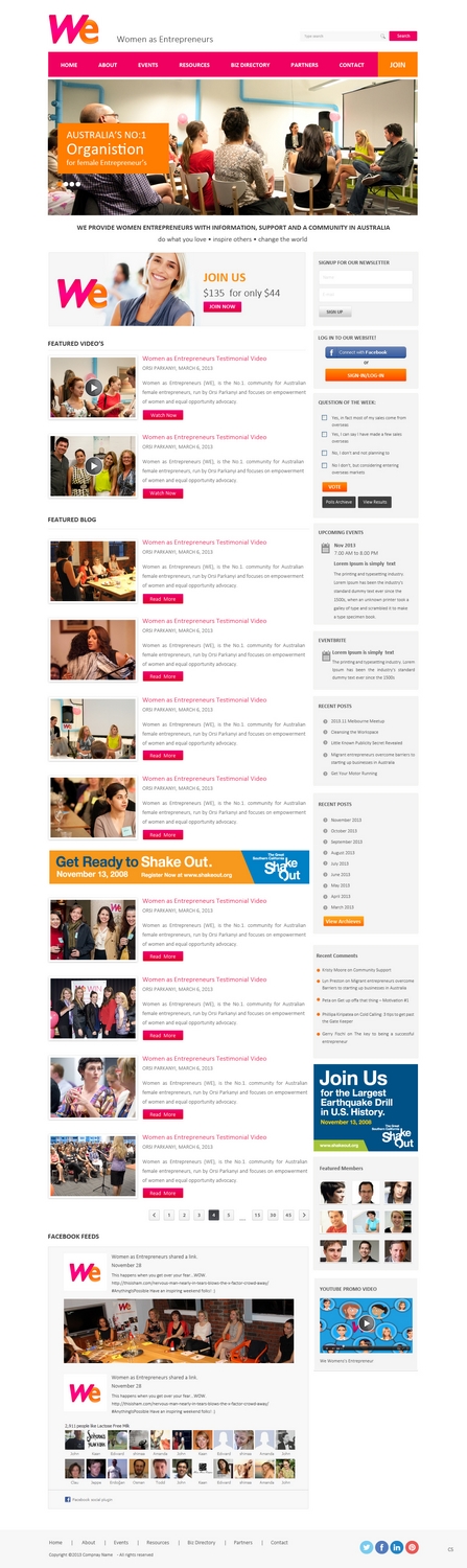 Wordpress Design by pb for Women as Entrepreneurs | Design #2783432