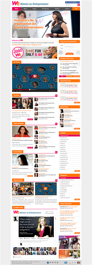 Wordpress Design by Creative Usha for Women as Entrepreneurs | Design: #2779280