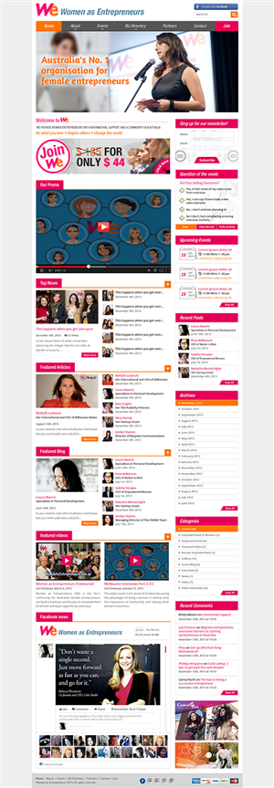 Wordpress Design by Creative Usha for Women as Entrepreneurs | Design: #2779283