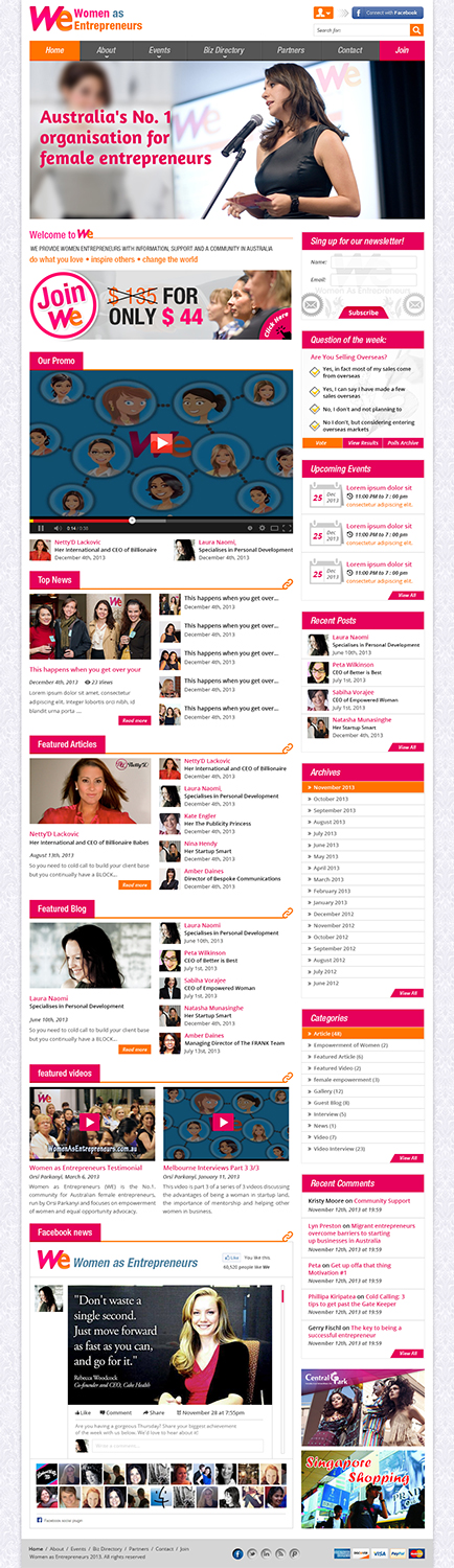 Diseño Wordpress por Creative Usha para Women as Entrepreneurs | Diseño #2826864