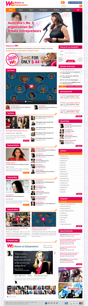 Wordpress Design by Creative Usha for Women as Entrepreneurs | Design: #2826864