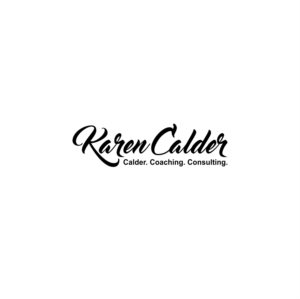 My name: Karen Calder. Under my name: Leadership | Coaching | Training | Logo Design by kenthuz