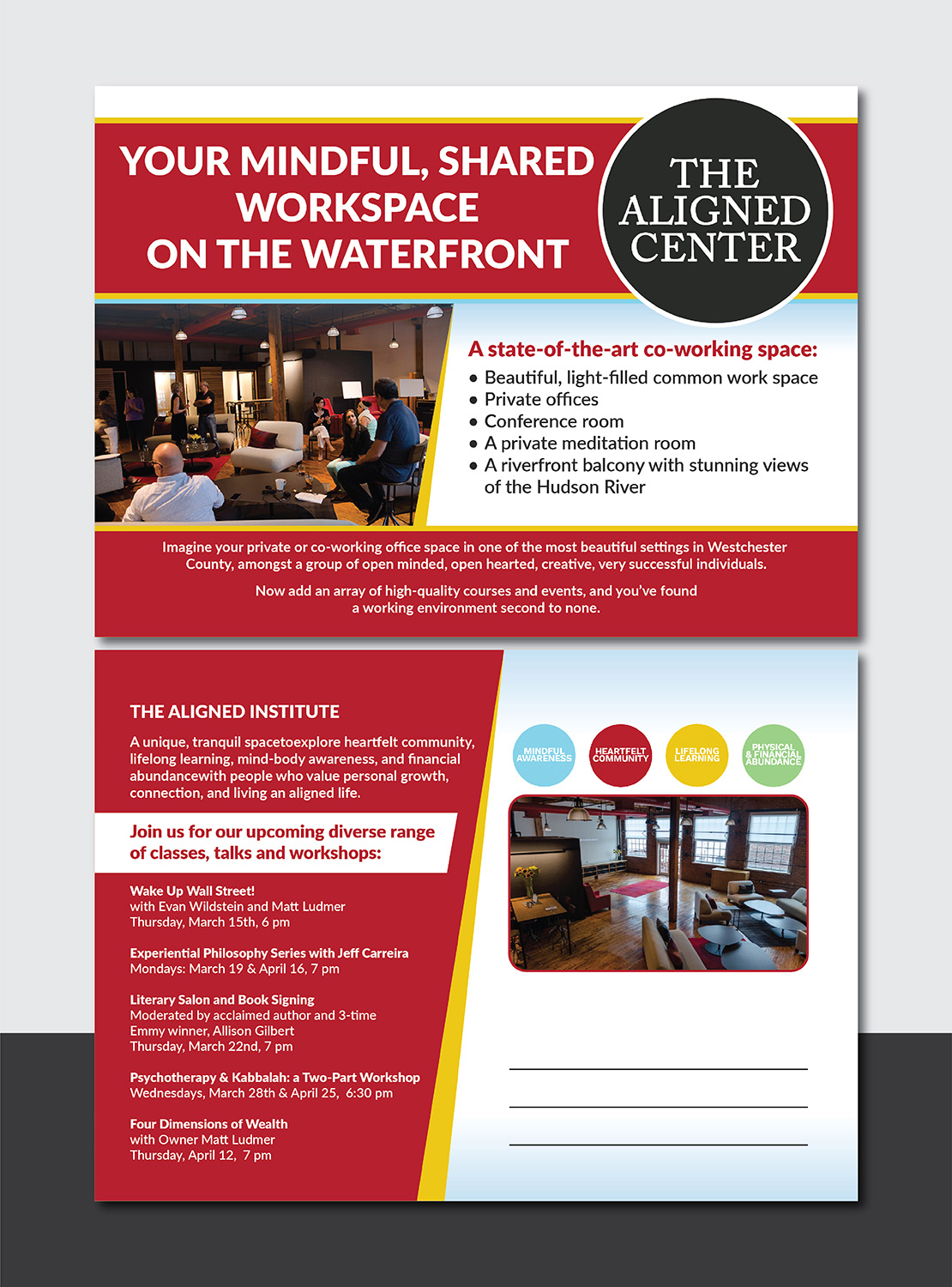 Postcard Design by Deziners Zone for The Aligned Center | Design #17848382