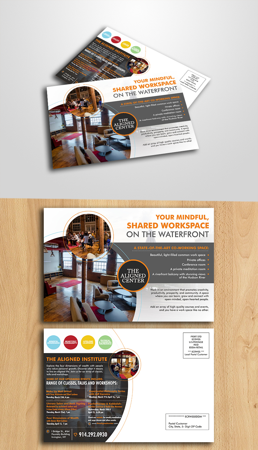 Postcard Design by ecorokerz for The Aligned Center | Design #17884937