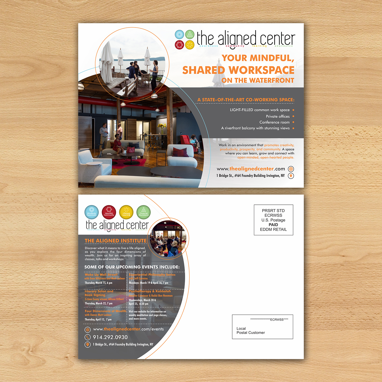 Postcard Design by ecorokerz for The Aligned Center | Design #17959108