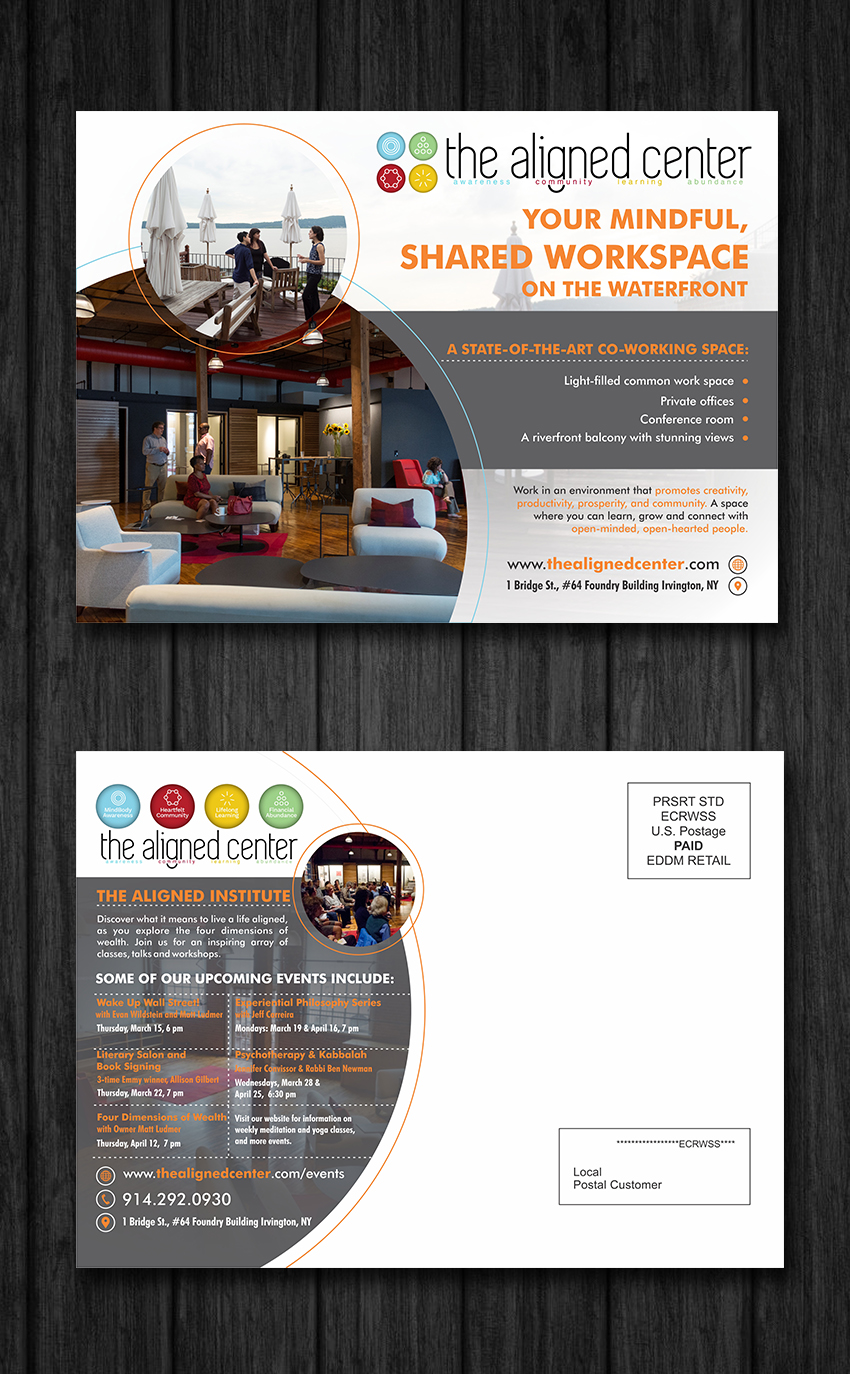 Diseño de Postal por ecorokerz para The Aligned Center | Diseño #17968615