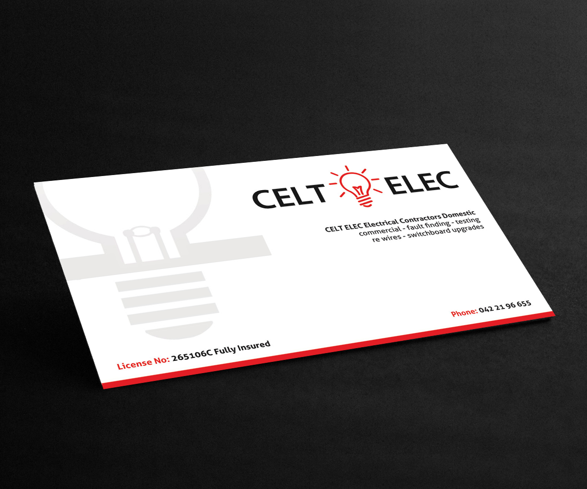 Visitenkarten-Design von E.G für CELT ELEC | Design #2761204