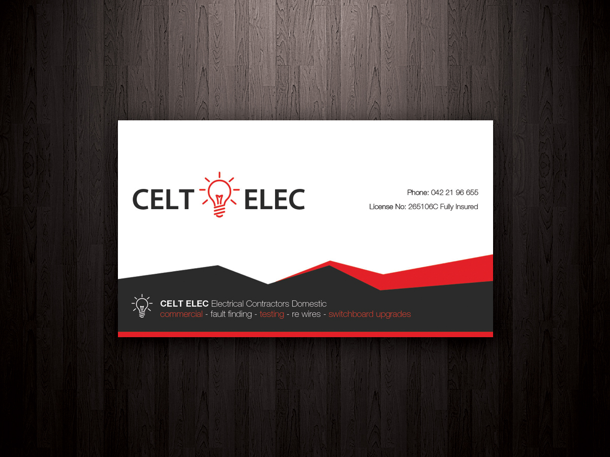 Diseño de Tarjeta de Presentación por E.G para CELT ELEC | Diseño #2781067