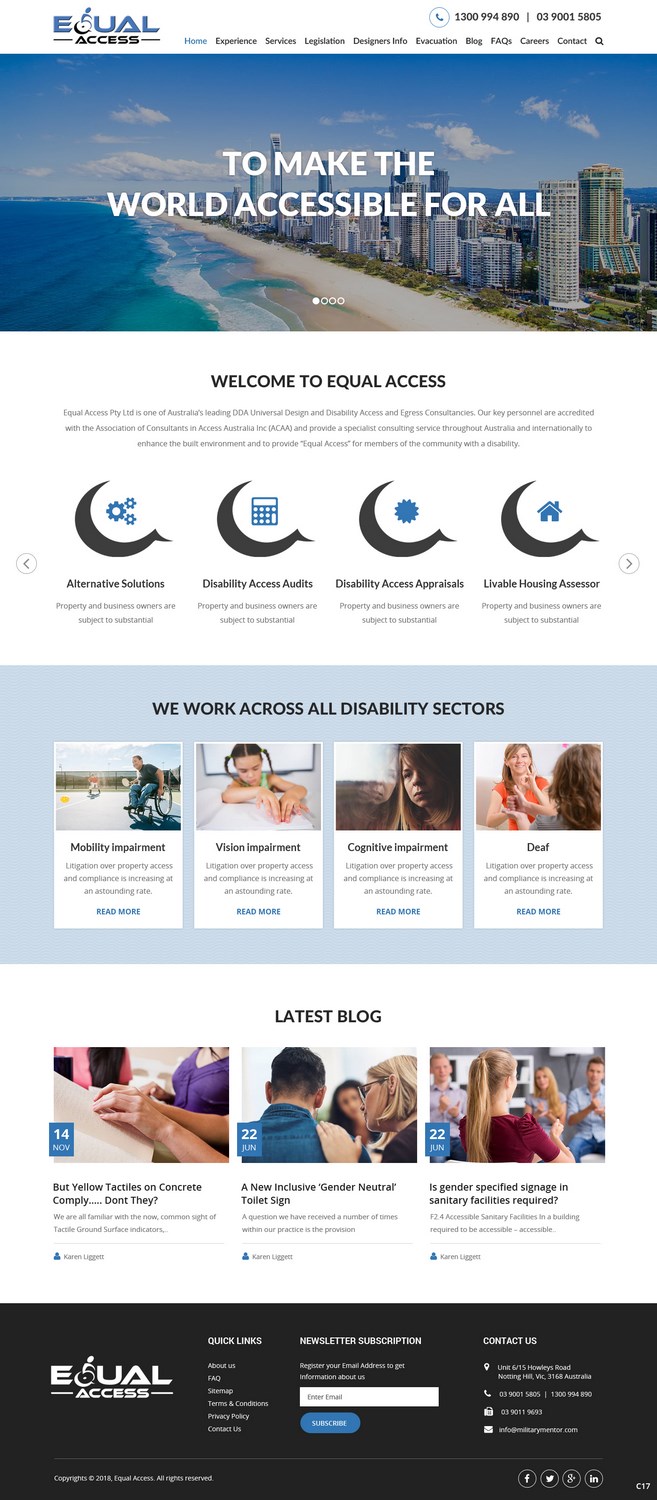 Web Design par pb pour Equal Access Group | Design #17849520