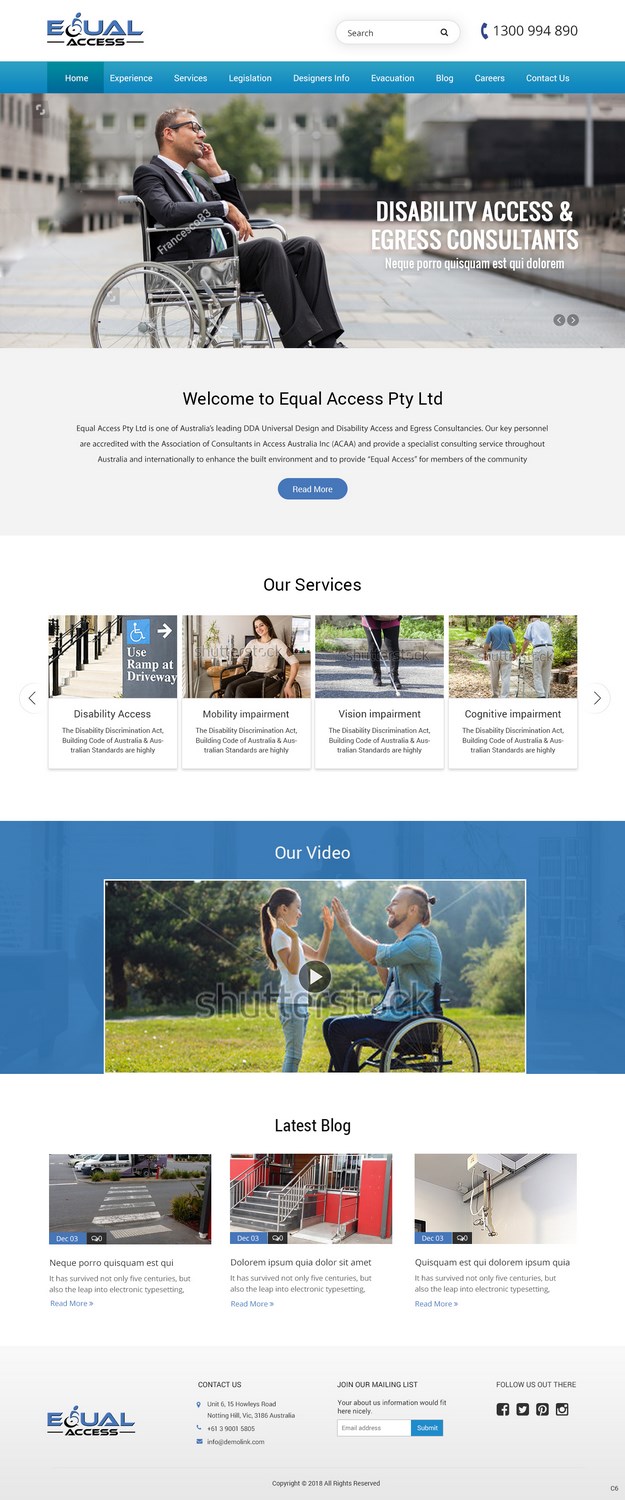 Web Design by pb for Equal Access Group | Design #17849527