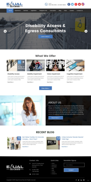 Web Design par pb pour Equal Access Group | Design : #17861230