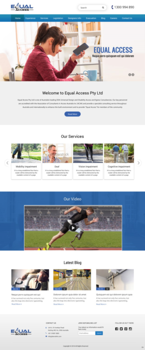 Web Design par pb pour Equal Access Group | Design : #17861232