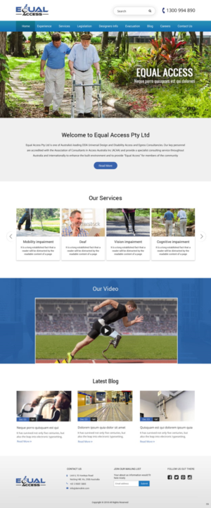 Web Design par pb pour Equal Access Group | Design : #17861233