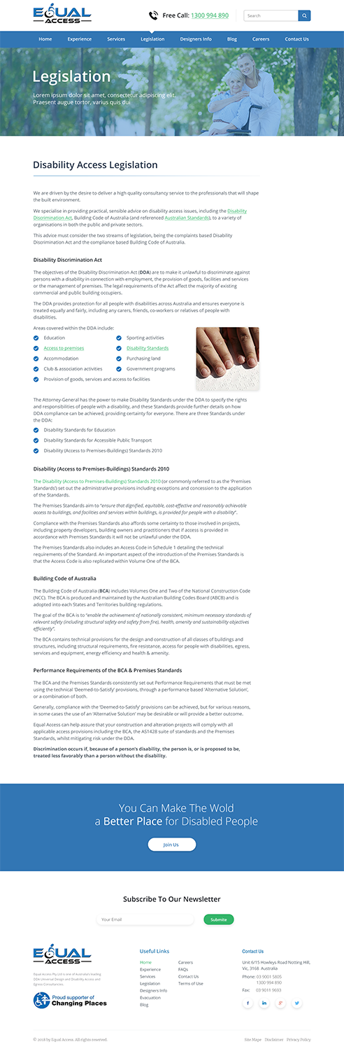 Web Design by Sadek for Equal Access Group | Design #17872412