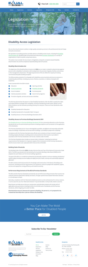 Web Design par Sadek pour Equal Access Group | Design : #17872412