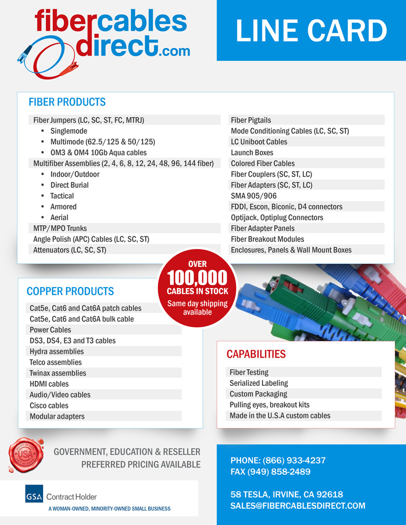 Design de Flyer par Mila@CreativeMotions.com pour FiberCablesDirect.com | Design : #2772880