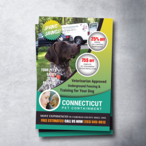 Postkarten-Design von uk für Connecticut Pet Containment LLC | Design: #17856260