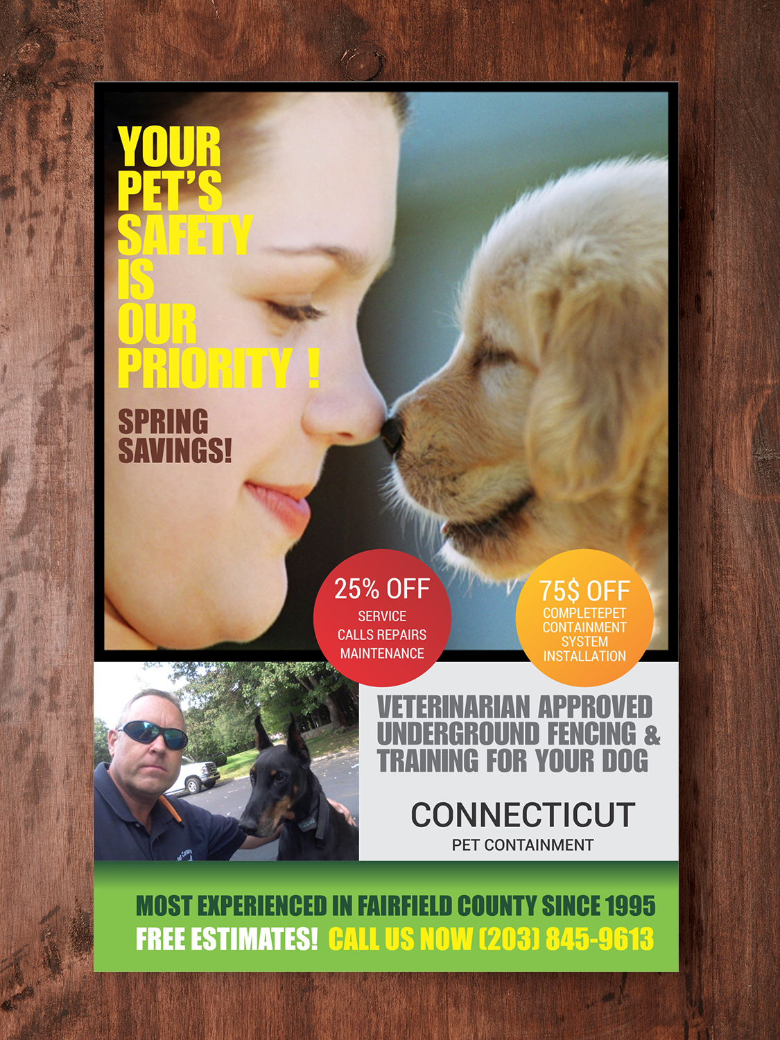 Postcard Design by uk for Connecticut Pet Containment LLC | Design #17862166