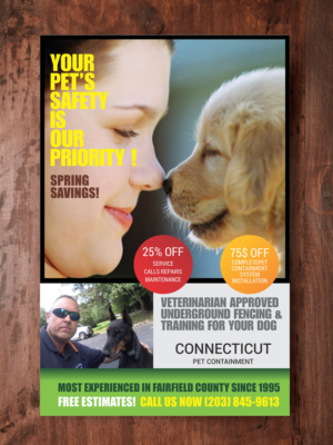 Postkarten-Design von uk für Connecticut Pet Containment LLC | Design: #17862166