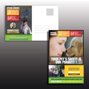 Postkarten-Design von uk für Connecticut Pet Containment LLC | Design: #17886245