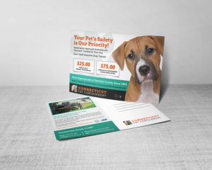 Postkarten-Design von Alexandar für Connecticut Pet Containment LLC | Design: #17861591