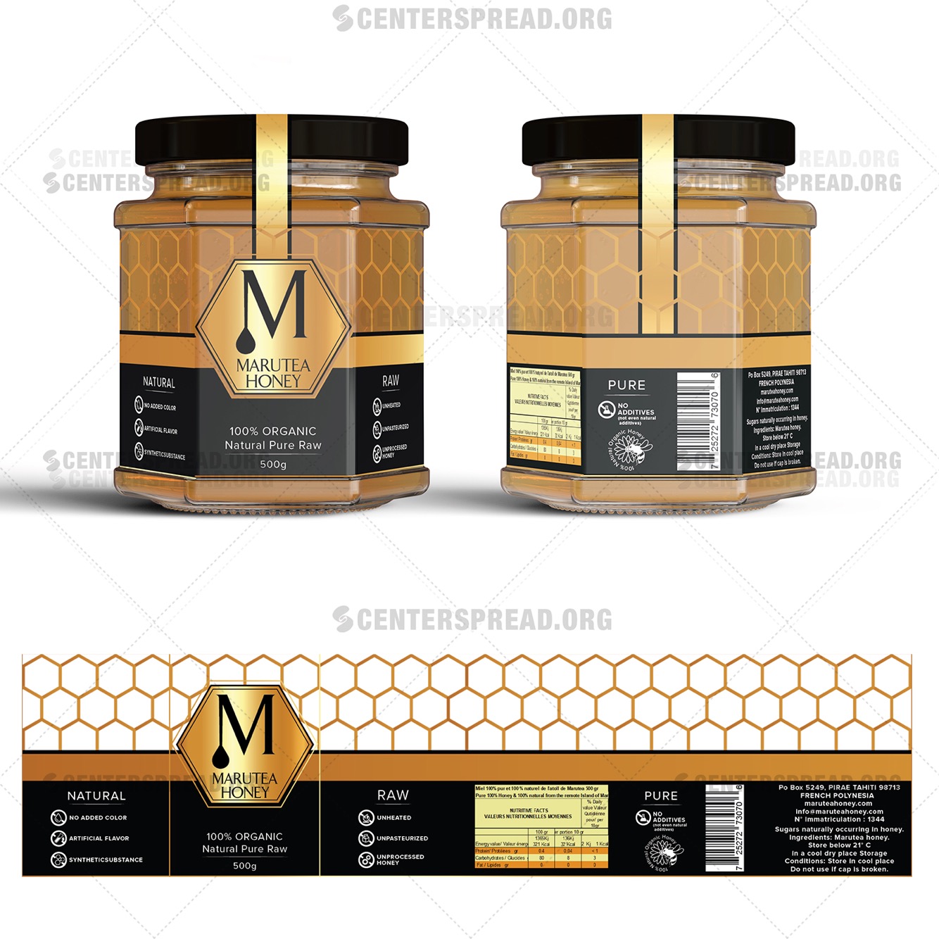 Packaging Design by CENTERSPREAD for MARUTEA HONEY  | Design #17928339